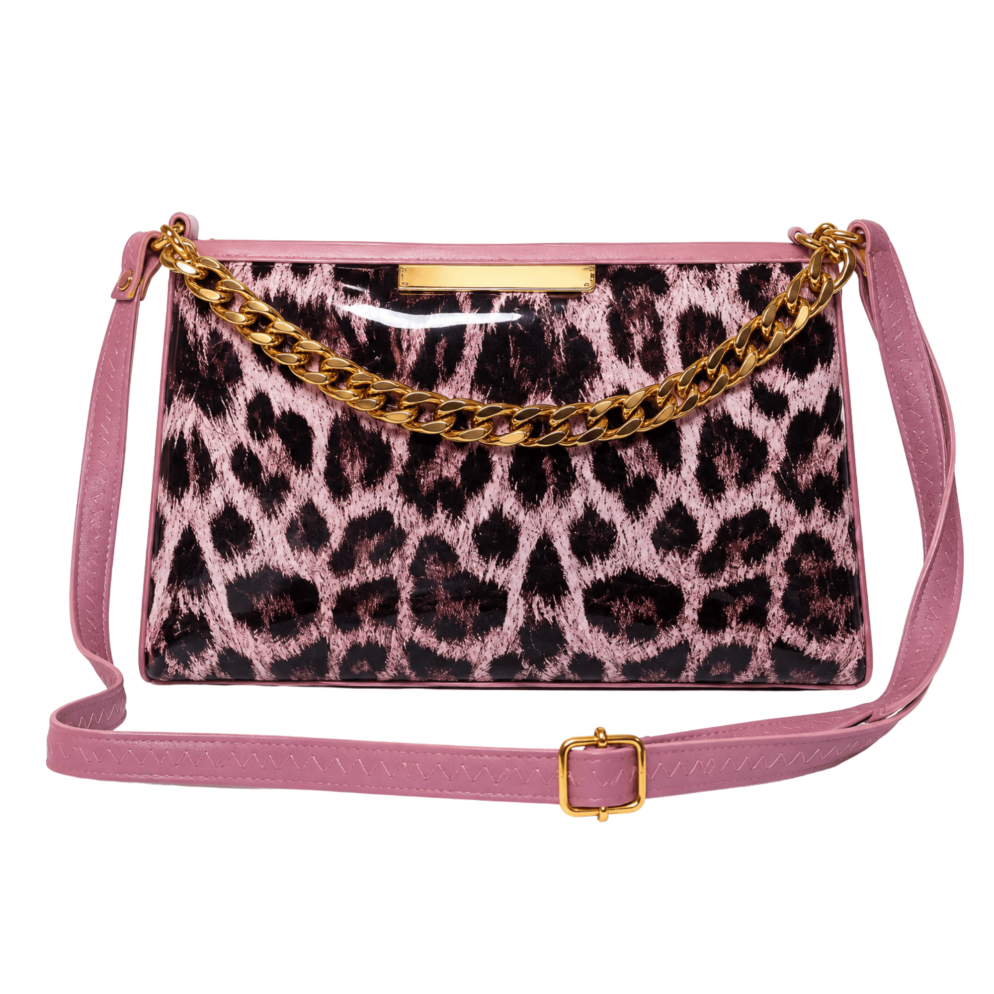 premium leopard box sling bag